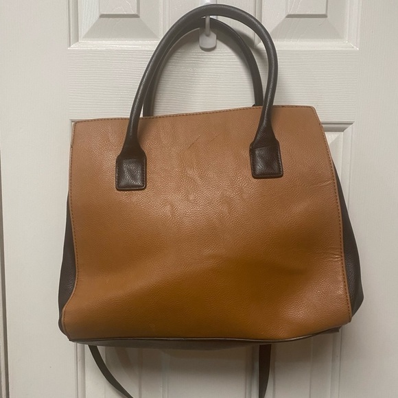 Nine West colorblock leather shoulder handbag purse medium size - Picture 2 of 8